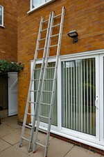 Two x 3.4m sections Extendable Aluminium Ladder