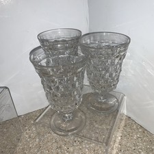 3 Fostoria American Goblets