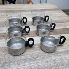 Vintage WMF CROMARGAN German 200ml Tea Coffee Glass Cup Trendy MCM Mid Century