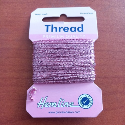 Hemline glitter thread pink - glitter, pink~