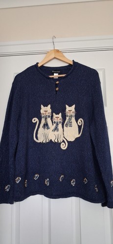 Vintage winterthur cat sweater - cat,