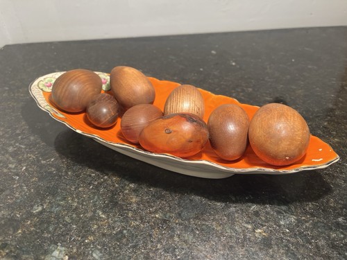 Crown devon orange lustre dish - orange,