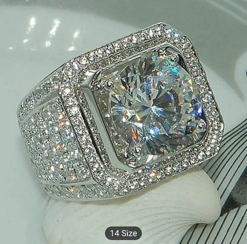 Mens zircon rhinestone large - zircon,