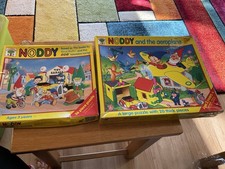 Noddy Jigsaw Puzzle Bundle 1992 - Noddy And The Aeroplane, Noddy Toy Garage Old