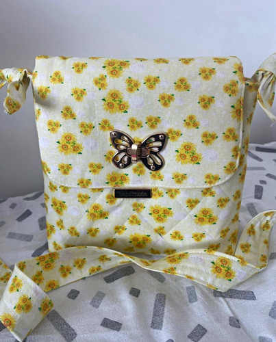 Handmade quilted floral fabric - handmade,