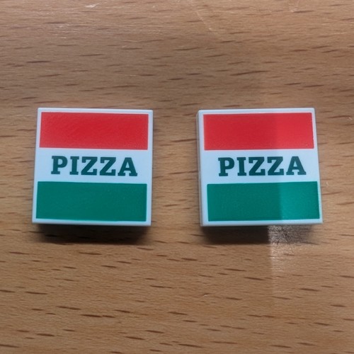 Lego pizza box sign 2x2 - box,