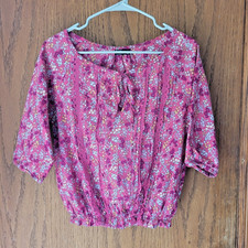 Women's floral print peasant