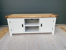 Oak TV Stand White Painted