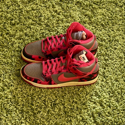 Nike dunk high - red, acid