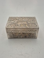 Antique pewter trinket box