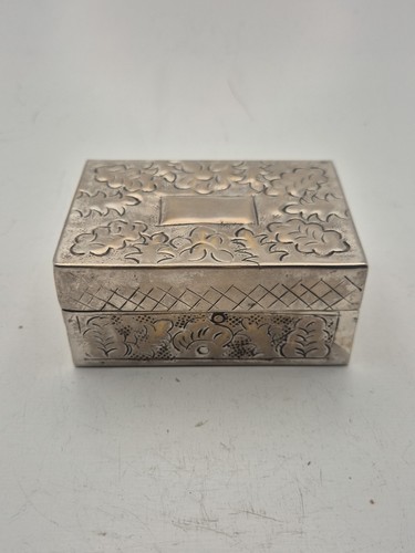 Antique pewter trinket box