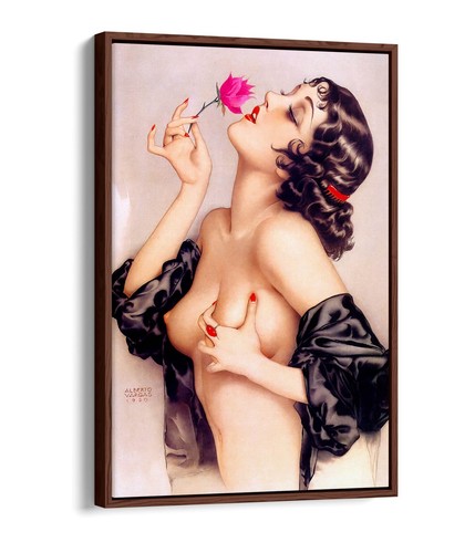 1930s pin girl with rose - up,