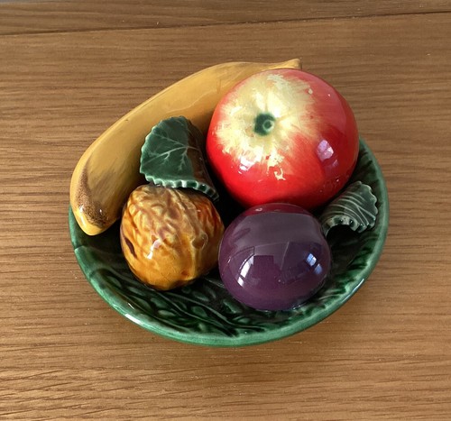 Vintage majolica mixed fruit - vintage,