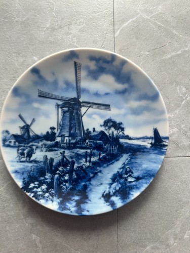 Vintage delft blue windmill - delft,