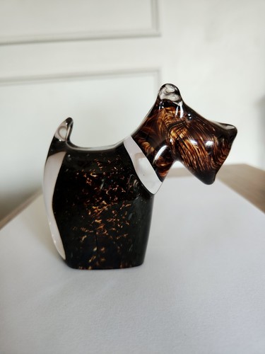 Wedgwood glass scottie dog - glass,