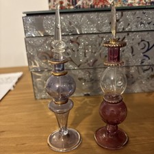 2 x SMALL Decorative PERFUME BOTTLES