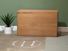 Vintage Pine Chest Wooden Storage Trunk Blanket Box Coffee Table.