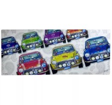 Mini Cooper Madness Canvas Wall Art Print Classic Car Painting Framed Picture