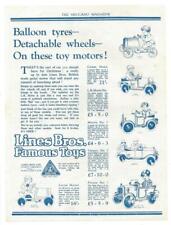 Old Toy Advertisment For 1926 : Lines Bros / Triang Tinplate Pedal Cars.