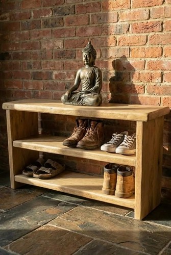 Handmade rustic wooden shoe - handmade,