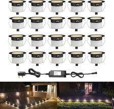 INDARUN Warm White Led Decking Lights Waterproof IP67 Ø45MM 12V 1W - Led Plint