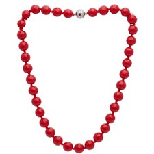 Women's Handmade 12mm Natural Gemstone Beaded Necklace Magnetic Clasp
