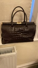 Russell & Bromley Brown Croc