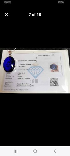Lab created blue - blue, tanzanite