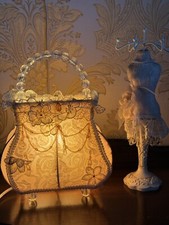 Vintage Table Lamp Handbag Set