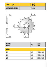 110 - SUNSTAR SPROCKET STEP