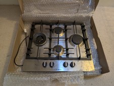 Bosch PCI6A5B90 Gas Hob 60cm Stainless Steel 4 Burner Incl Wok And High Speed