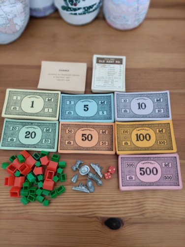 Vintage monopoly pieces 1960 - vintage,