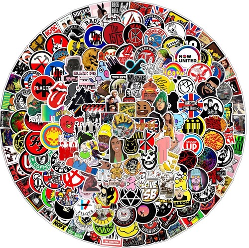 200 rock stickers lot heavy - stickers,