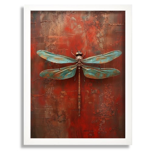 Dainty dragonfly wall - dragonfly, art