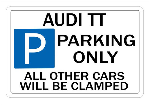 Audi parking sign - audi, wall