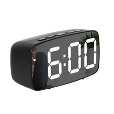 Digital Alarm Clock Mains Powered Large Night Light Bedside Non Alarm Ticking uk