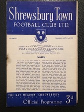 3.9.1951. Shrewsbury Town v Walsall, (Div 3 South).