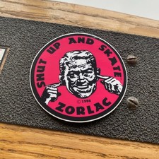 Zorlac Shut Up And Skate Pink Skateboard Sticker - 1980s