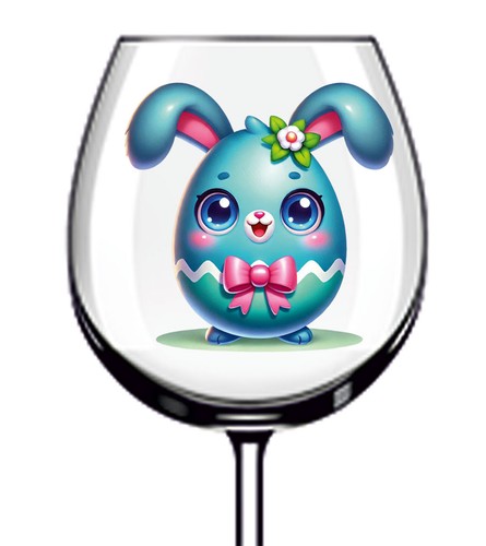 12x easter blue bunny - blue,