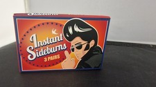 Novelty Instant Sideburns 3 Pack Colours Black Brown Ginger Fancy Dress 