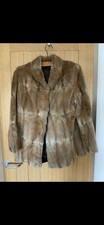Genuine vintage real Musquash fur coat 14-16 