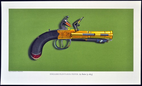 English flintlock pistol 2 - english, #2