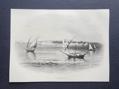 Antique 1857 print gallipoli - 1857,