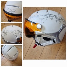 Kask Ski Snowboard Helmet White Women’s 54 XS Swarovski Crystals