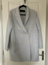 Zara Basic dusty blue overcoat