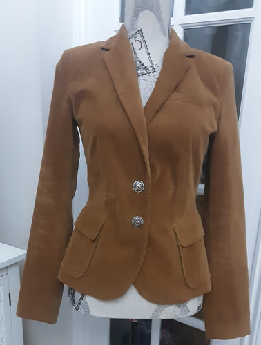 Zara brown brush velvet jacket - zara,