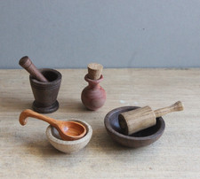 Dolls House Miniature Tudor Treen Kitchen 1:12 Accessories OOAK By PigeonOak