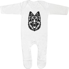 'German Shepherd Dog Front View' Baby Romper Jumpsuits / Sleep suits (SS047931)