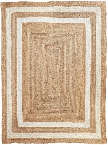 Large jute rug - hand, braided