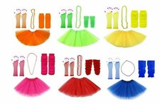 4pcs Neon Fancy Dress Set Tutu